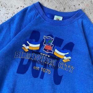 Vintage 90s BCFC Birmingham City Footbal Club English Soccer Crewneck Size XL